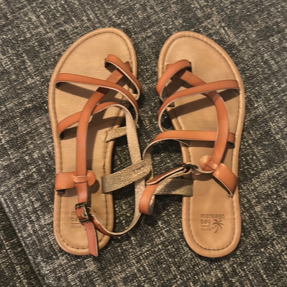 Brown leather sandals